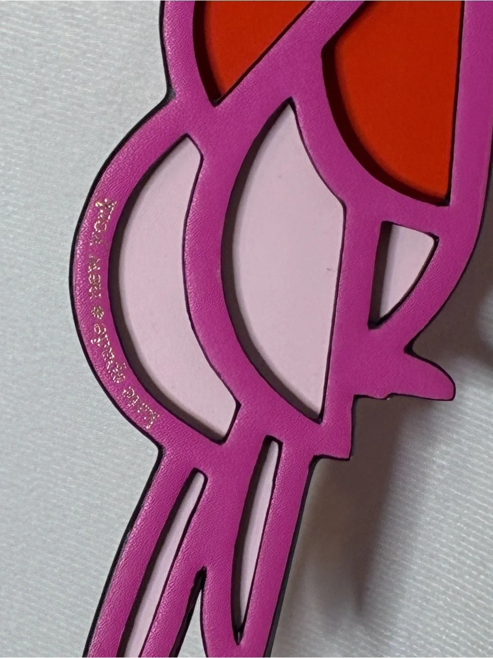 EUC Kate Spade New York Parrot Bag Charm Keychain in Pink & Red